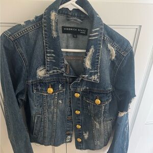 Veronica Beard Blue Denim Jacket XL